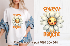 Groovy flower PNG clipart | Whimsical floral sublimation Product Image 1