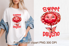 Groovy flower PNG clipart | Whimsical floral sublimation Product Image 1