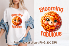 Groovy flower PNG clipart | Whimsical floral sublimation Product Image 1