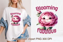 Groovy flower PNG clipart | Whimsical floral sublimation Product Image 1