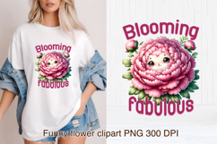 Groovy flower PNG clipart | Whimsical floral sublimation Product Image 1