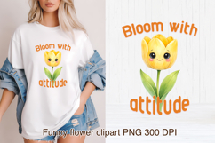 Groovy flower PNG clipart | Whimsical floral sublimation Product Image 1