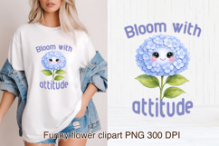 Groovy flower PNG clipart | Whimsical floral sublimation Product Image 1