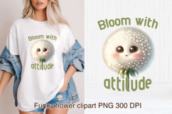 Groovy flower PNG clipart | Whimsical floral sublimation Product Image 1