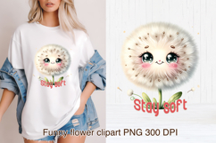 Groovy flower PNG clipart | Whimsical floral sublimation Product Image 1