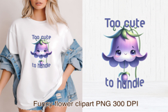 Groovy flower PNG clipart | Whimsical floral sublimation Product Image 1