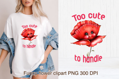 Groovy flower PNG clipart | Whimsical floral sublimation Product Image 1