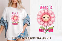 Groovy flower PNG clipart | Whimsical floral sublimation Product Image 1