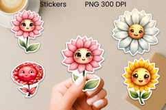 Groovy flower stickers printable | Whimsical flower stickers Product Image 4