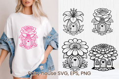 Fairy flower house SVG | Magic SVG | Fairy house clipart PNG Product Image 1