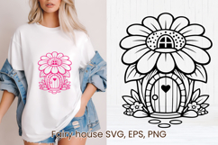 Fairy flower house SVG | Magic SVG | Fairy house clipart PNG Product Image 1
