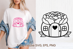Fairy flower house SVG | Magic SVG | Fairy house clipart PNG Product Image 1