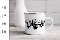 Mom SVG with Flower Letters - Mother's Day Cut File Product Image 2