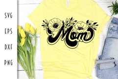Mom SVG with Flower Letters - Mother's Day Cut File Product Image 3