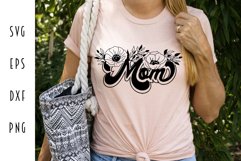 Mom SVG with Flower Letters - Mother's Day Cut File Product Image 1