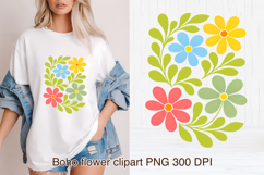 Boho abstract floral clipart PNG | Groovy danish flower Product Image 1