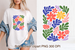 Boho abstract floral clipart PNG | Groovy danish flower Product Image 1
