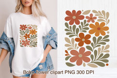 Boho abstract floral clipart PNG | Groovy danish flower Product Image 1