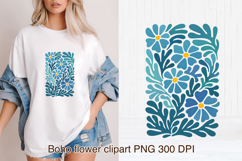 Boho abstract floral clipart PNG | Groovy danish flower Product Image 1