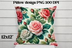 Flower pattern pillow design | Flower digital paper Product Image 1