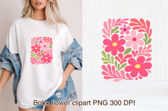 Boho abstract floral clipart PNG | Groovy danish flower Product Image 1