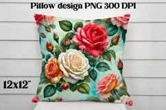 Flower pattern pillow design | Flower digital paper Product Image 1