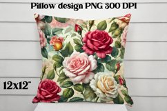 Flower pattern pillow design | Flower digital paper Product Image 1