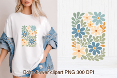 Boho abstract floral clipart PNG | Groovy danish flower Product Image 1