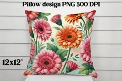 Flower pattern pillow design | Flower digital paper Product Image 1