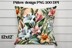 Flower pattern pillow design | Flower digital paper Product Image 1