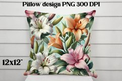 Flower pattern pillow design | Flower digital paper Product Image 1