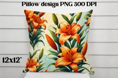 Flower pattern pillow design | Flower digital paper Product Image 1