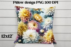 Flower pattern pillow design | Flower digital paper Product Image 1
