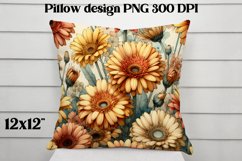 Flower pattern pillow design | Flower digital paper Product Image 1