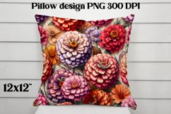 Flower pattern pillow design | Flower digital paper Product Image 1