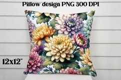Flower pattern pillow design | Flower digital paper Product Image 1