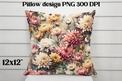 Flower pattern pillow design | Flower digital paper Product Image 1