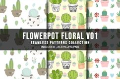 Flowerpot Floral V01 Seamless Patterns Collection Product Image 1