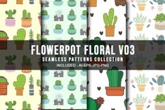 Flowerpot Floral V03 Seamless Patterns Collection Product Image 1