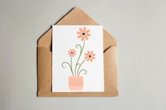 Potted Flower SVG Design. This Flowerpot PNG Illustration is Compatible with Cricut and Silhouette Cutting Machines