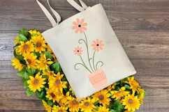 Potted Flower SVG Design. This Flowerpot PNG Illustration is Compatible with Cricut and Silhouette Cutting Machines