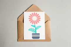 Potted Flower SVG Design. This Flowerpot PNG Illustration is Compatible with Cricut and Silhouette Cutting Machines