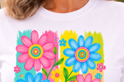 Summer Vibes PNG, Flower Power Floral Sublimation Design Product Image 2