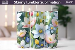 Wildflowers Tumbler Sublimation | Flowers Tumbler Wrap Product Image 1