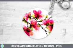 GorgeousFlowers 01 Alcohol Ink Keychain design.