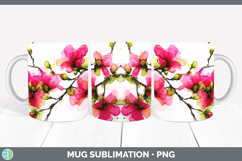 GorgeousFlowers 01 Alcohol Ink Mug Wrap design.