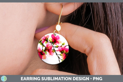 GorgeousFlowers 01 Alcohol Ink Round Earrings design.