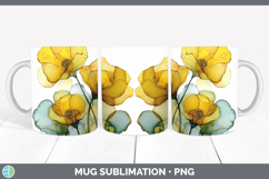 GorgeousFlowers 01 Alcohol Ink Mug Wrap design.