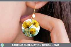 GorgeousFlowers 01 Alcohol Ink Round Earrings design.