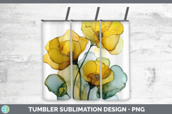 GorgeousFlowers 01 Alcohol Ink Tumbler design.